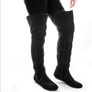 Black over the knee boots